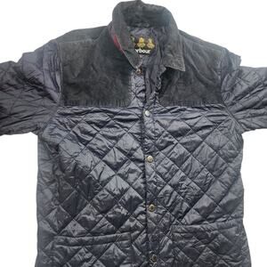 Barbour Gillock Quilted Jacket Men Large Corduroy Tartan Lining Country Heritage